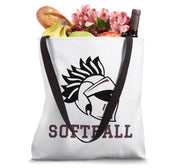 Curtis High School Warriors Softball Tote Bag by Curtis High School, Staten Island, NY 10301 – 16 inches, White, Model AGQ6DEG2JQVUS_16INCHES