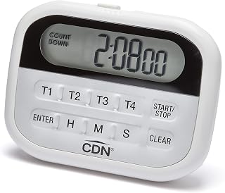 CDN PT2 Component Design Northwest 4-Event Clock Digital Timer, White