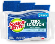 3M Scotch-Brite No Scratch Scrub Sponges, Blue, 4-1/2 x 2-1/2 x 7/10 in