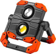 NEBO OMNI Fish Dock Light | 450 Lumens COB, 4 Light Modes, 395nm UV, Rotating Magnetic Handles, Built-In Power Bank, Water Resistant, Rechargeable Work Lamp, Includes USB-C Charging Cable