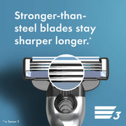 Mach 3 Razor Refils 12 pack by Gillette – 1 Count (Pack of 12), Silver, Pack of 12, Model 91993560
