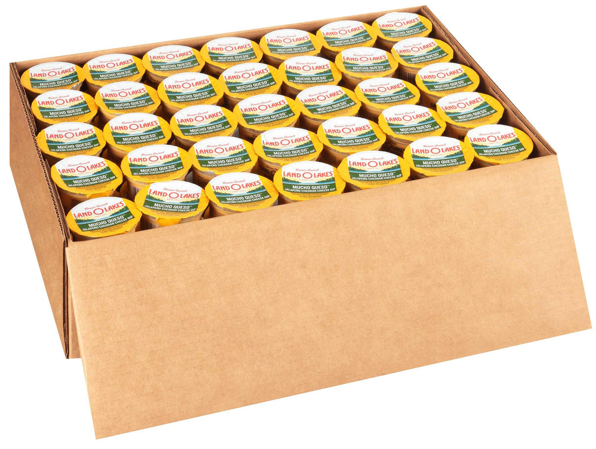 Mucho Queso Jalapeno Cheddar Cheese Dip by Land O Lakes – Single Serve, Pack of 140