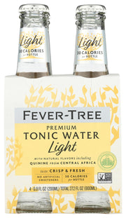 Lite Tonic Water 4 Pack by Fever-Tree – 6.8 Fl Oz (Pack of 4), Pack of 4, Model 898195001175