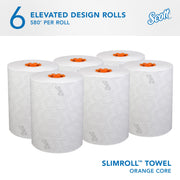 Scott Professional Slimroll Hard Roll Towels – Bulk, 6 Rolls x 580' (47035)