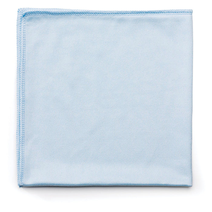 Rubbermaid Commercial Products HYGEN Microfiber Glass Cloth, 16 inch x 16 inch, Blue, Rag/Towel for Janitorial/Professional Cleaners and Heavy-Duty Cleaning of Glass Surfaces