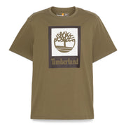 Men's Stack Logo Colored Short Sleeve Tee by Timberland – Cotton, Leaf Green