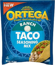 Ortega Seasoning Mix, Ranch Taco Seasoning, 1 Ounce (Pack of 12)