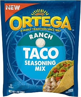 Ortega Seasoning Mix, Ranch Taco Seasoning, 1 Ounce (Pack of 12)