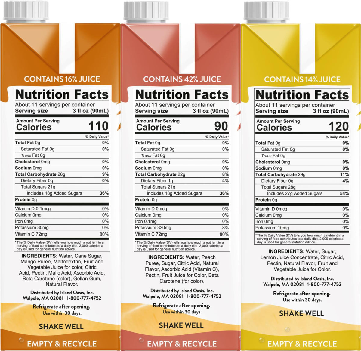Drink Mix Variety by ISLAND OASIS – 33.8 Fl Oz (Pack of 3), Pack of 3