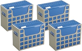 Pendaflex Decoflex Desktop File, 9 1/2" H x 12 1/4" W x 6" D, Putty (23010) Letter (Pack of 4)