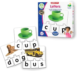 The Learning Journey Match It! - Letters - 20 Piece Self-Correcting Spelling Puzzles for Three Letter Words with Matching Images - Learning to Read Games for Ages 4 and Up - Award Winning Toys