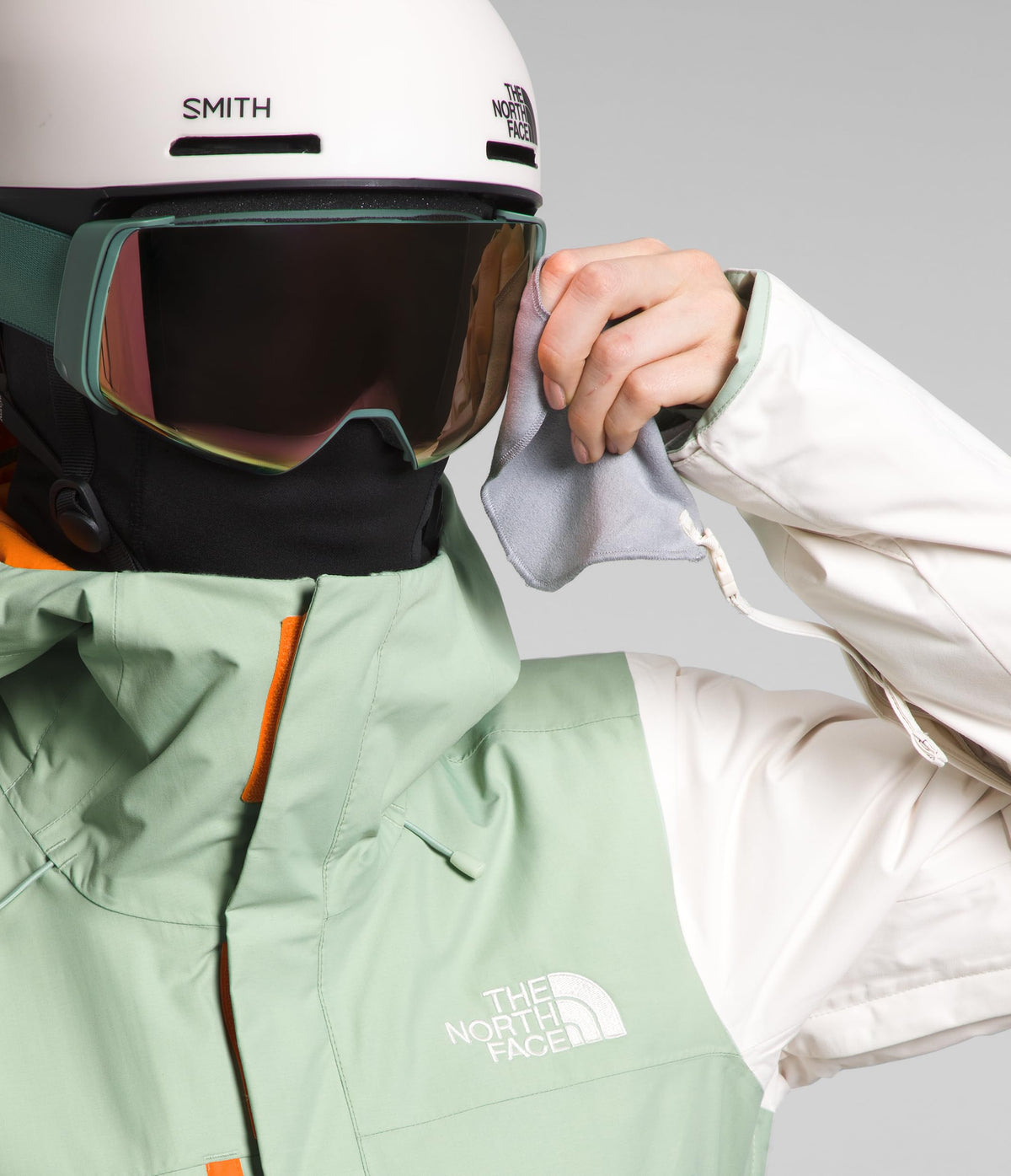Womens Freedom Insulated Jacket by The North Face – Small, Nylon, Misty Sage/Mandarin, Model NF0A7WYKKIA