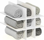 Furinno Cubicle 9-Compartment Cube Insert, Grid Cube Organizer, White