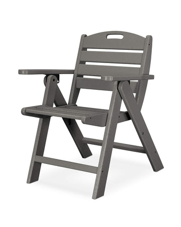 Nautical Low Back Chair by Polywood – Engineered Wood, Slate Grey, Model NCL32GY