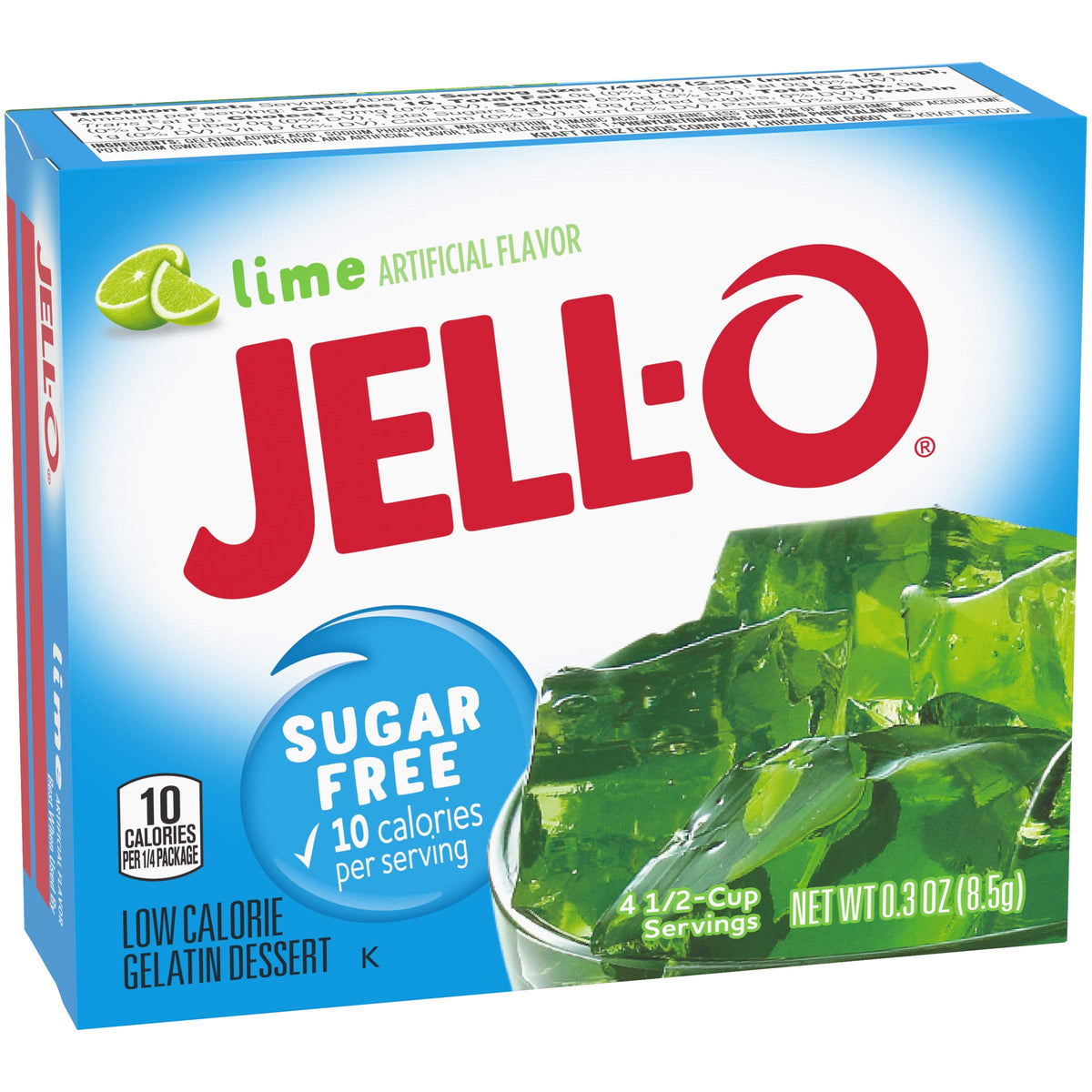 Lime Sugar-Free Gelatin Mix (0.3 oz Box) by Jell-O – 0.3 Ounce (Pack of 1)