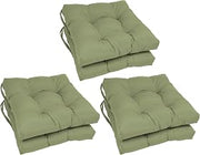 Blazing Needles 16-inch Square Indoor Chair Cushions (Set of 2, 4, or 6) - 16" x 16" Sage Set of 6