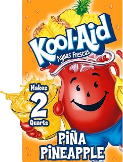 Kool-Aid Unsweetened Caffeine Free Aguas Frescas Pina Pineapple Zero Calories Powdered Drink Mix 192 Count Pitcher Packets