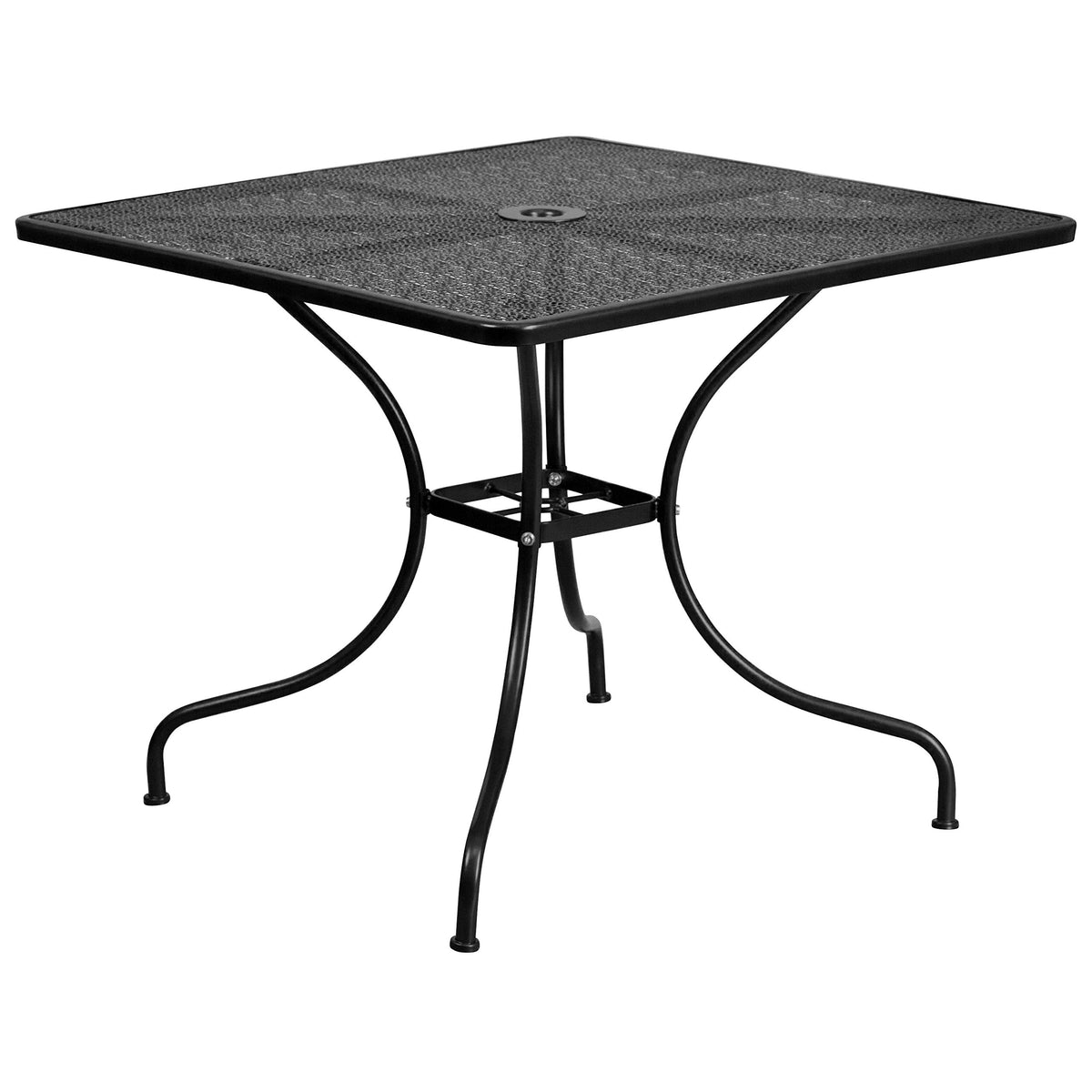 Flash Furniture Black / 35.5" / 4 Round Chairs + Square Table Dining Sets