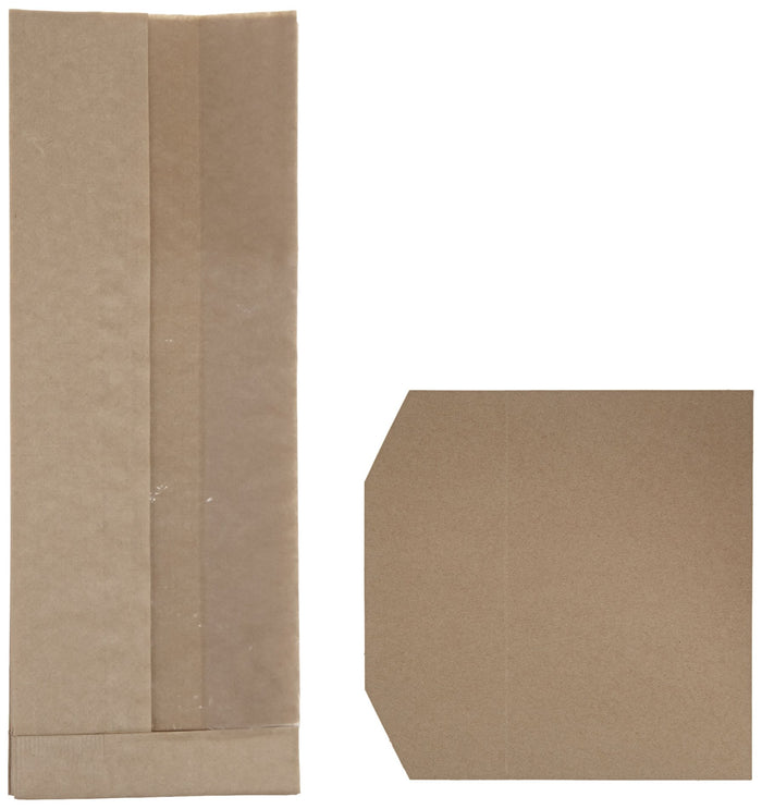 Bagcraft Papercon 300097 DublView Togo Round and Square Deli Sandwich Bag with Tray, 11-3/4" Length x 4-1/4" Width x 2-3/4" Height, Natural (Case of 250)