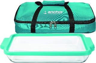 Anchor Hocking 3 Pc. 3 Qt. Oven Basics Bake Dish w/Mineral Blue TrueFit™ Lid + Tote