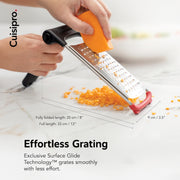 Surface Glide Technology Stainless Steel Folding Handle Grater by Cuisipro – Coarse Grater, Stainless Steel, Model 746811