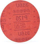 3M 01224 Hookit Red 6" P120 Grit Abrasive Disc (Pack of 6)