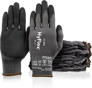 Ansell HyFlex 11-840 Foam Nitrile Coated Work Gloves, Size 2XL, 12 Pairs