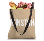 WINSTON Tote Bag by WINSTON Name Text Desings – 16 inches, White, Model CFMZ3X23R5RUS_16INCHES