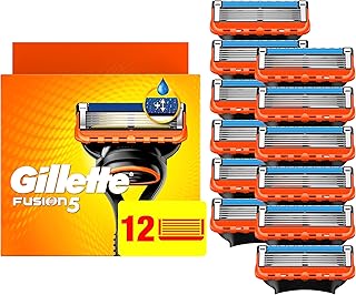 Gillette Fusion5 5-Blade Mens Razor Blade Refills, 12 Count, with Precision Trimmer