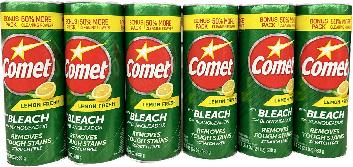 With Bleach ~ With 50% More Cleaning Power - 21 Oz Containers ~ (Lemom) by Comet – 21 Ounce (Pack of 1)
