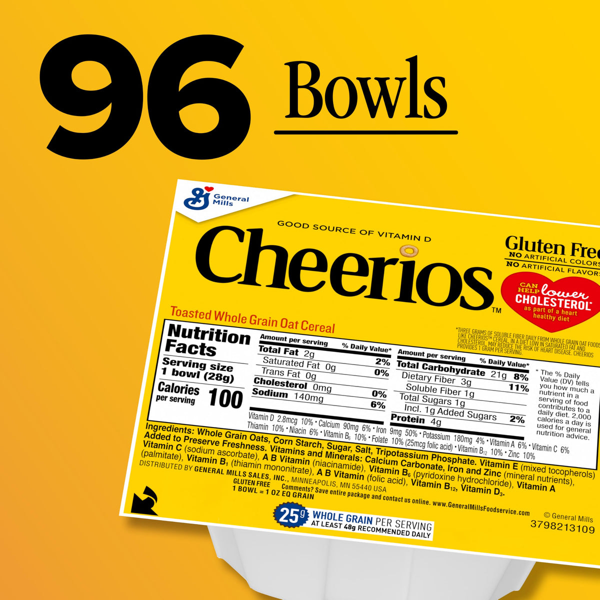 Cheerios 96 Ounce (Pack of 1) / Black / Original Cold Cereal