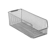 QUANTUM STORAGE SYSTEMS 15" L x 6" W x 5" H / Chrome / Chrome Carbon Steel Shelf Baskets