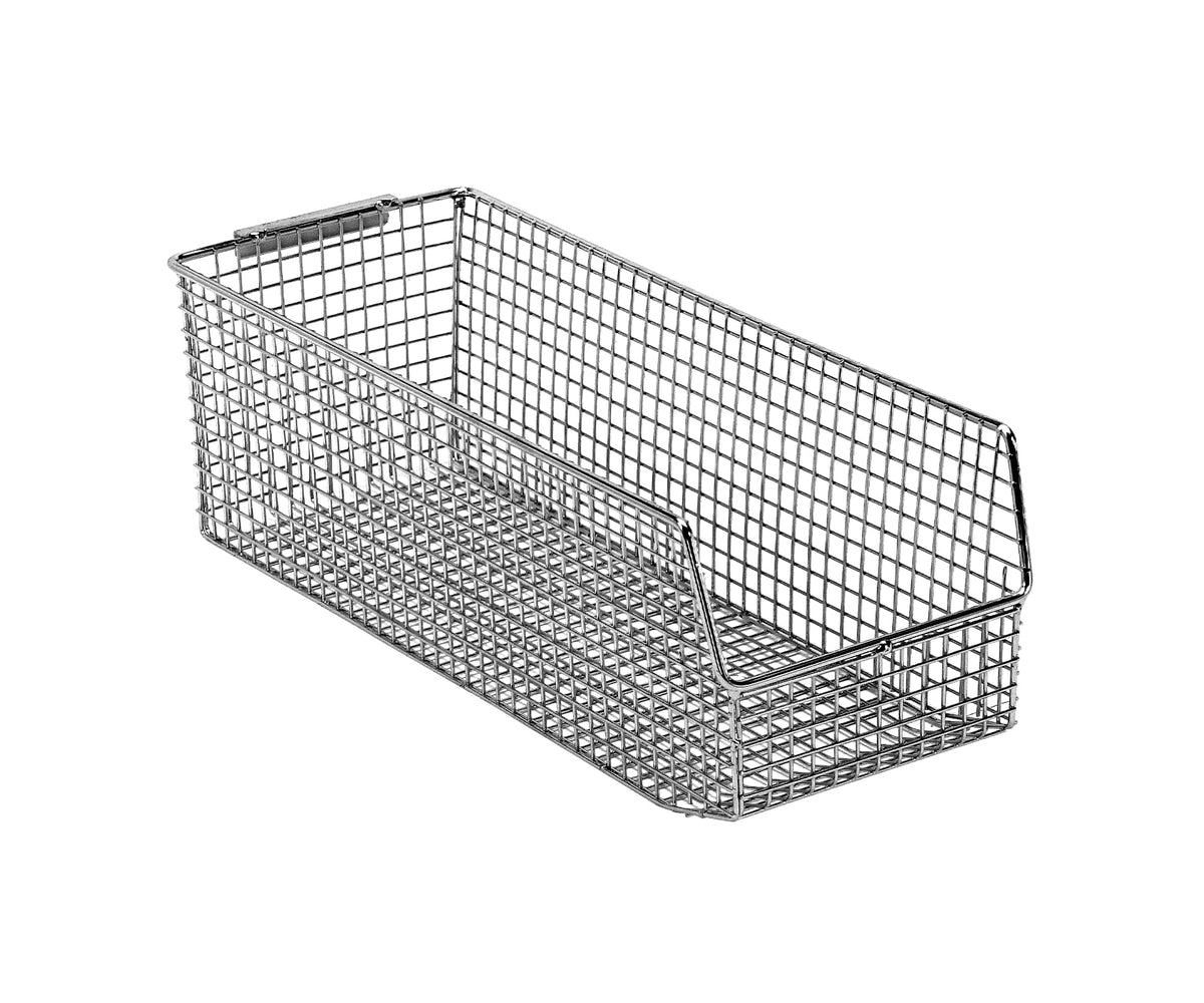 QUANTUM STORAGE SYSTEMS 15" L x 6" W x 5" H / Chrome / Chrome Carbon Steel Shelf Baskets