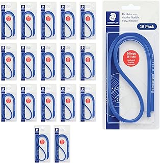 STAEDTLER Flexible Curve, 18 Count, 24 Inch/60cm | Inch and Metric Scale Markings, 97160-24BK Model