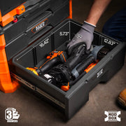 MODbox Three Drawer Rolling Toolbox by KLEIN TOOLS – Three Drawer Rolling Toolbox, Impact Resistant Polymers, Orange, Model 54890MB