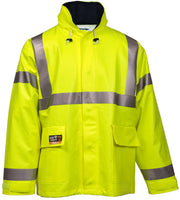 Eclipse Quad-Hazard Arc Flash Jacket by TINGLEY – Polyvinyl Chloride (PVC), Hi/Vis Yellow, Model J44122.3X