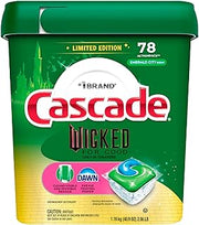 Cascade "Wicked: For Good" Limited Edition Complete Dishwasher Pods, Dishwasher Detergent, Dish Detergent Soap, Emerald City, 78 ct