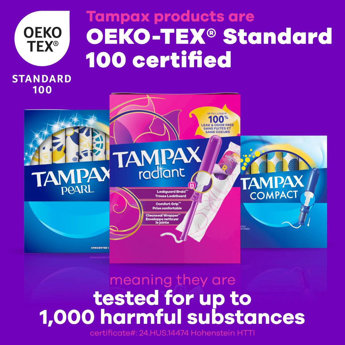 Radiant Tampons 42 R 2.7X 3/4/ 42ct by Tampax – Pack of 2, Rubber, Model SS-LA-483