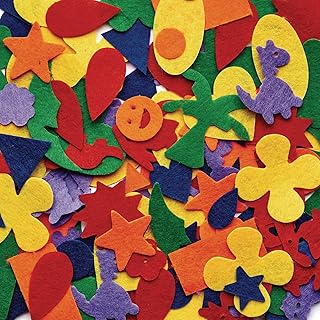 Colorations Felt Embellishment Shapes & Colors, Set of 500, Ages 3+, PreK+