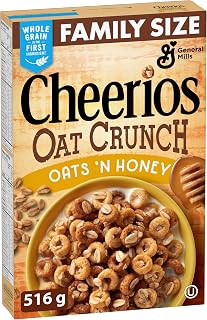 Cheerios Oat Crunch Oats 'N Honey Cereal, 516g/18.2 oz