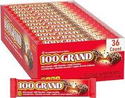 100 Grand Milk Chocolate Candy Bars, Full Size Bulk Individually Wrapped Ferrero Candy, Pack of 36