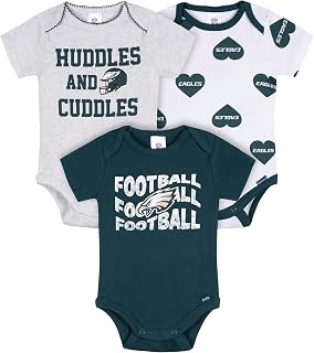 Gerber NFL Baby Girls 3-Pack Onesie Bodysuit