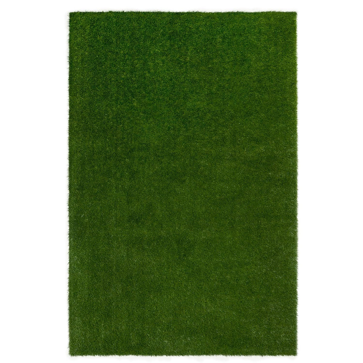 GreenSpace 4' x 6' Artificial Grass Rug by Joy Carpets – 4' x 6' (Rectangular), Polyethylene (PE), Green, Model 624N