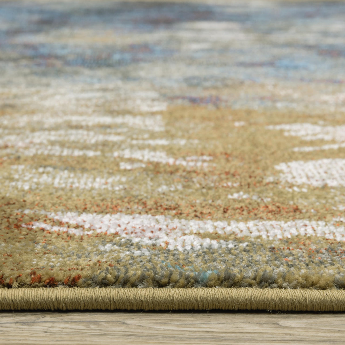 Venice / 8123X by Oriental Weavers – 6'7" x 9'2" (Rectangular), Polypropylene, Blue/ Gold, Model V8123X200280ST