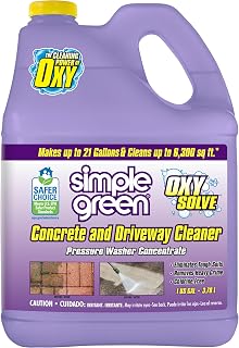 Simple Green Oxy Solve Concrete and Driveway Pressure Washer Cleaner, Purple, Unscented, 128 Fl.Oz