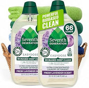 Seventh Generation EasyDose Laundry Detergent Fresh Lavender Scent 2 Pack Ultra Concentrated Washing Detergent 23 oz