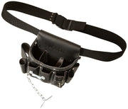 Industrial Leather Tool Belt by Urrea – 4"L x 10"W x 10"H, Leather, Black, Model BN133