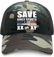 Save Girls Sports, Itis Common Sense Camouflage Grid Baseball Cap for Men Classic Washed Distressed Baseball Cap