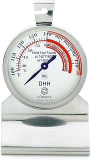 Comark DHH Hot Holding Food Thermometer Stainless Steel Body, Dial Style, 1 Count (Pack of 1)