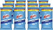 SC Johnson Windex Glass and Surface Wet Wipe, Cloth, 7" x 8", Unscented, White, 38 Count, 12 Pack